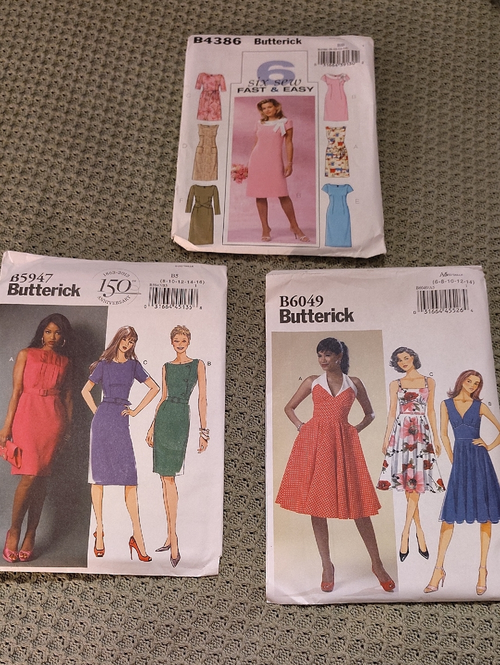 Butter Vintage-Inspired Midi Dress Pattern Collection in Pink, Red, Blue, Green